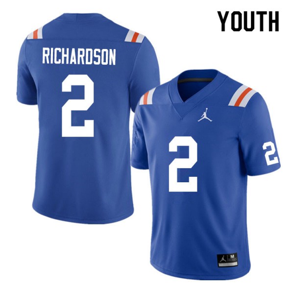 Youth #2 Anthony Richardson Florida Gators College Football Jerseys Throwback